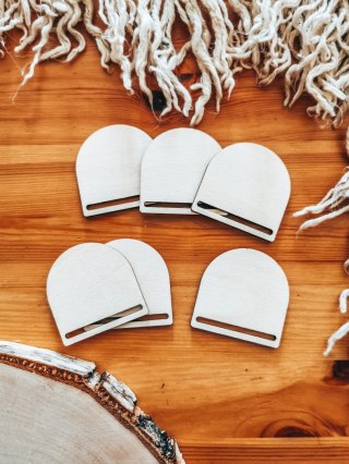 Aaa CZYSTA BAZA bez graweru - zakładka półokrągła 5cm (6szt) - - - (baza do zakładki do książki, dzień dla nauczyciela zakończen