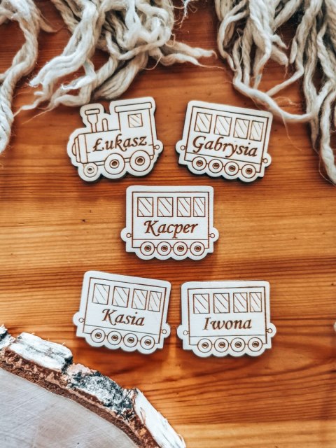 Aaa METRYCZKA /IMIONA - zestaw 5szt POCIĄG 3/4/5cm - - - (dowolny tekst, balony, balonik, baloniki, serduszka imiona, serce imię