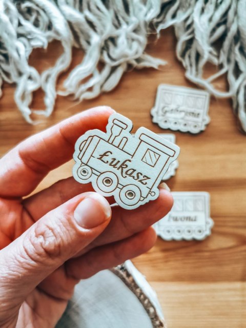 Aaa METRYCZKA /IMIONA - zestaw 5szt POCIĄG 3/4/5cm - - - (dowolny tekst, balony, balonik, baloniki, serduszka imiona, serce imię
