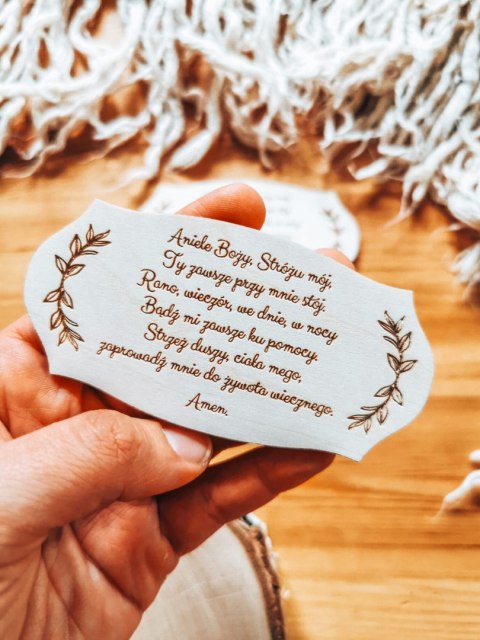 Aniele Boży... MODLITWA - TABLICZKA (2szt) 10cm/12cm/14cm (8 wzorów)