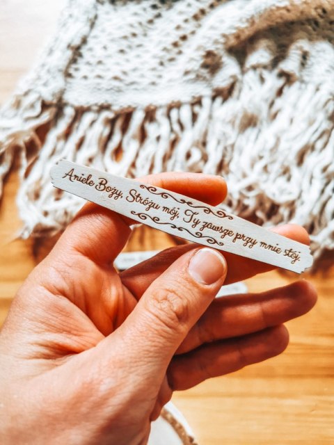 Aniele Boży Stróżu mój - TABLICZKA (4szt) 10cm/12cm/14cm (8 wzorów) - - - (Anioł Stróż, Aniołek, modlitwa)