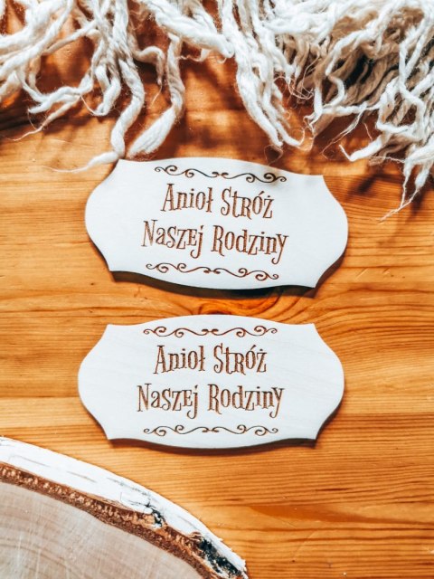 Anioł Stróż Naszej Rodziny - TABLICZKA (2szt) 10cm/12cm/14cm (8 wzorów)