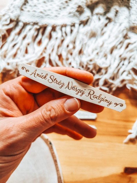 Anioł Stróż Naszej Rodziny - TABLICZKA (4szt) 10cm/12cm/14cm (8 wzorów) - - - (Aniołek)