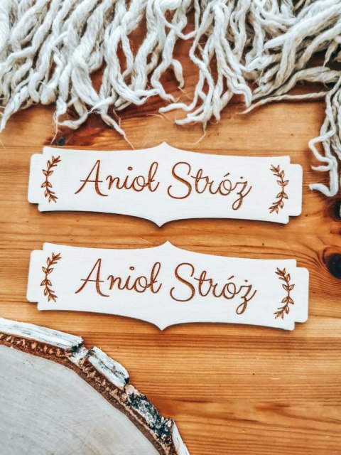 Anioł Stróż - TABLICZKA (2szt) 14,0cm x 4,5cm (8 wzorów) - - - (aniołek)