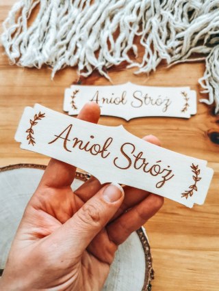 Anioł Stróż - TABLICZKA (2szt) 14,0cm x 4,5cm (8 wzorów) - - - (aniołek)