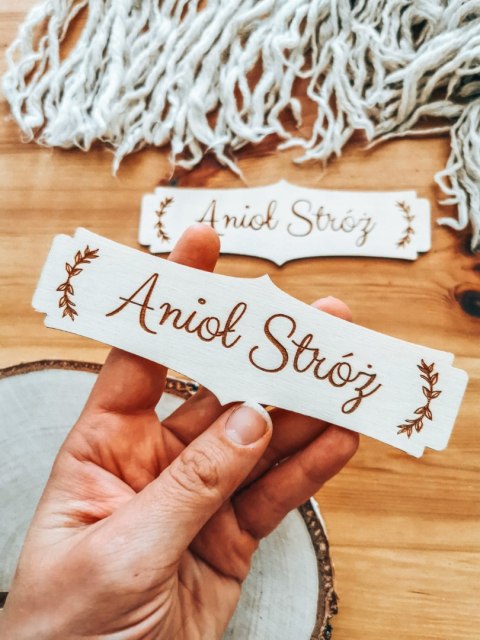 Anioł Stróż - TABLICZKA (2szt) 14,0cm x 4,5cm (8 wzorów) - - - (aniołek)