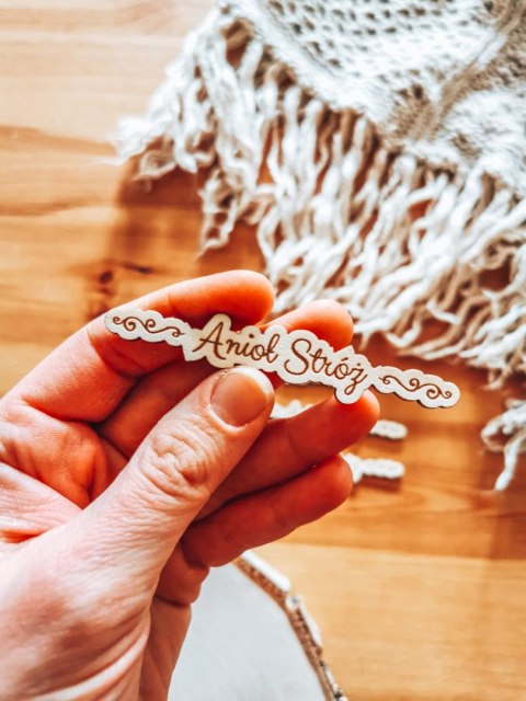 Anioł Stróż - TABLICZKA po obrysie (4szt) (wys. 1,5cm)