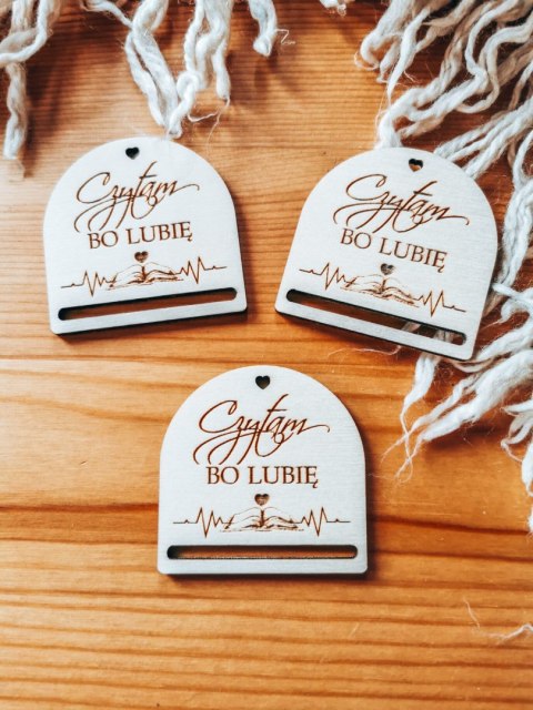 Czytam bo lubię /książka/ - zakładka półokrągła 5cm (3szt) - - - (baza do zakładki do książki)