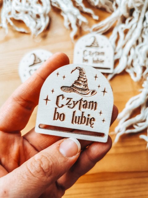 Czytam bo lubię /tiara/ - zakładka półokrągła 5cm (3szt) - - - (baza do zakładki do książki)