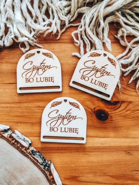 Czytam bo lubię - zakładka półokrągła 5cm (3szt) - - - (baza do zakładki do książki)