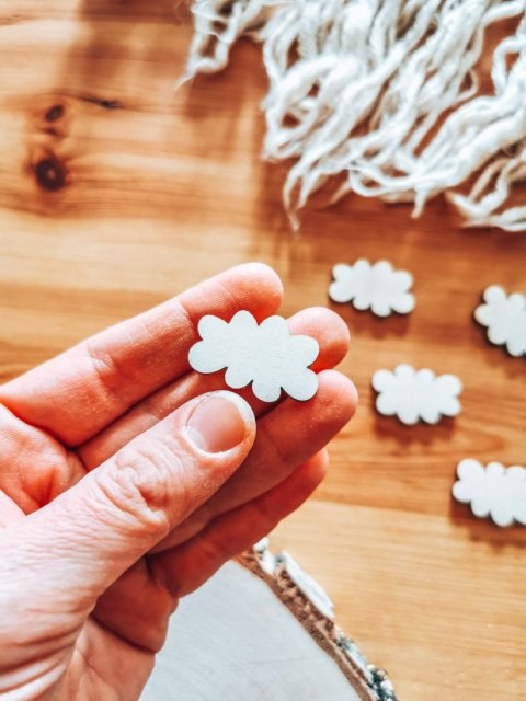 DEKOR chmurka 3-5cm (5szt) - wzór 1 (DK-043)