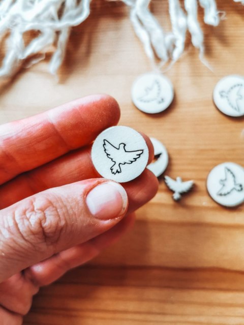 DEKOR gołąbek 01 - 2-5cm (5szt) - - - (gołąb, gołębica, gołębie)