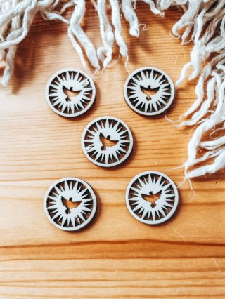 DEKOR gołąbek 02 - 3-5cm (5szt) - - - (gołąb, gołębica, gołębie, hostia)