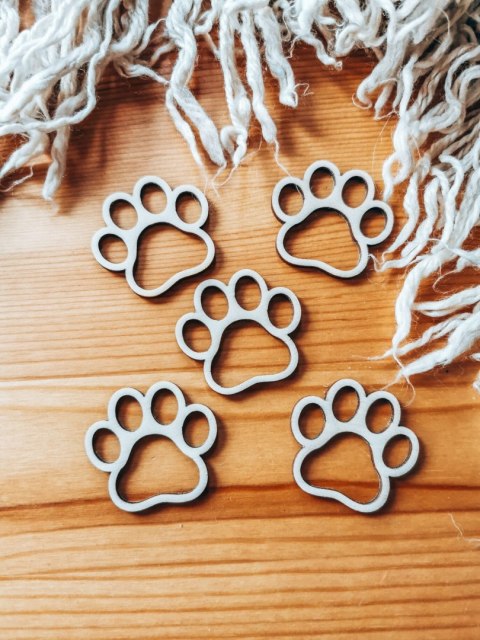 DEKOR łapa psa 3-5cm (5szt) - - - (pies, piesek)