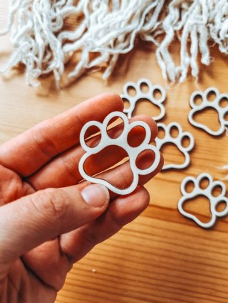 DEKOR łapa psa 3-5cm (5szt) - - - (pies, piesek)