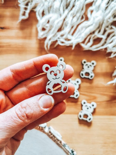 DEKOR miś 3-5cm (5szt) - wzór 1 (DK-038)