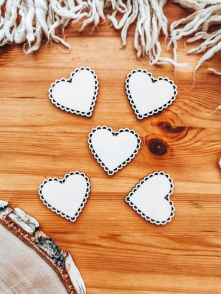 DEKOR serce AŻUROWE 3-5cm (5szt)