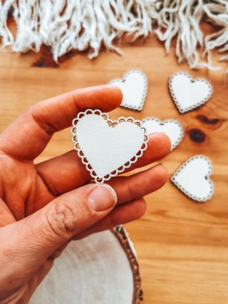 DEKOR serce AŻUROWE 3-5cm (5szt)