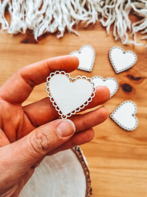 DEKOR serce AŻUROWE 3-5cm (5szt)