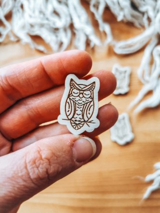 DEKOR sowa 3-5cm (5szt)