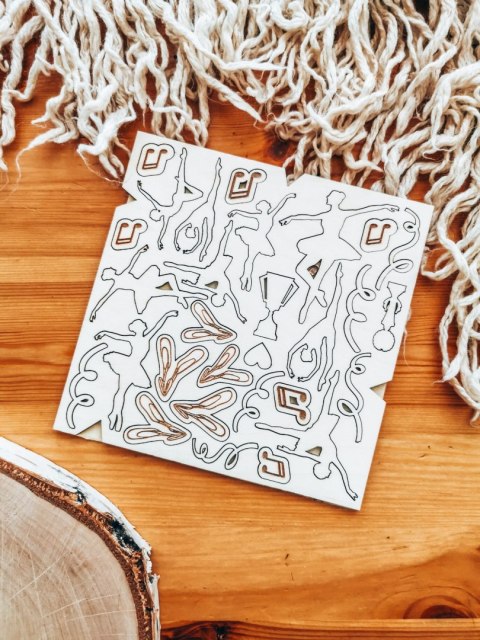 DEKOR - zestaw BALETNICA (14,5cm x 14,5cm) - - - (balet, taniec, tancerz)