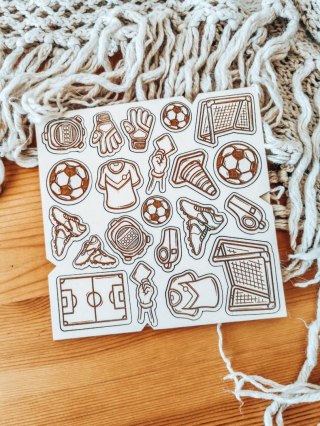 DEKOR - zestaw PIŁKARZ (14,5cm x 14,5cm) - - - (piłka nożna)