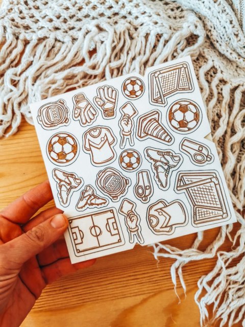 DEKOR - zestaw PIŁKARZ (14,5cm x 14,5cm) - - - (piłka nożna)