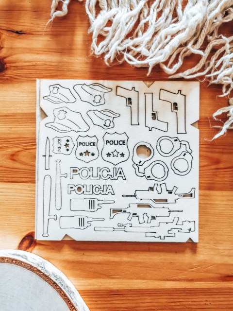 DEKOR - zestaw Policjant (14,5cm x 14,5cm)