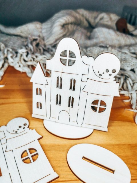 DOM 01 - figurka z podstawką (2szt) (10cm) - do ozdabiania