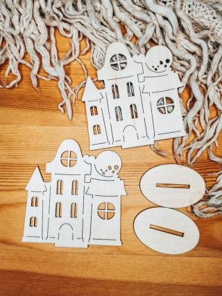 DOM 01 - figurka z podstawką (2szt) (10cm) - do ozdabiania