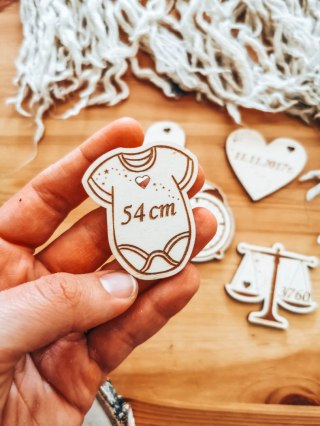 Dekory scrapki do metryczki - aa zestaw 03 z gwiazdkami (5cm) (5 elementów) metryczka