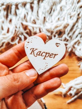 Dekory scrapki do metryczki - serce z gwiazdkami IMIĘ/DATA/DOWOLNY TEKST