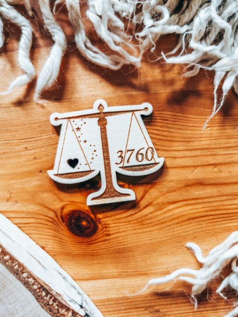 Dekory scrapki do metryczki - waga z gwiazdkami