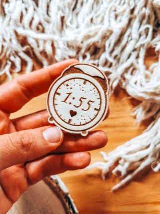 Dekory scrapki do metryczki - zegarek z gwiazdkami