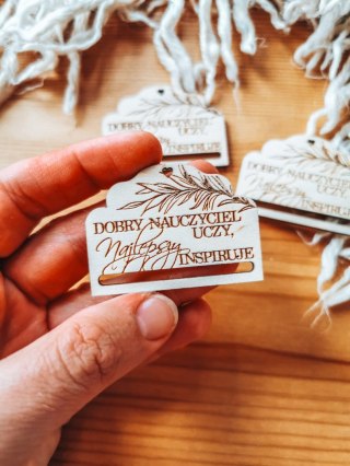 Dobry nauczyciel uczy - zakładka ozdobna 5x3,5cm (3szt) - - - (baza do zakładki do książki)