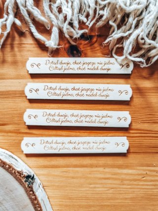 Dotąd dwoje... - TABLICZKA (4szt) 10cm/12cm/14cm (8 wzorów)