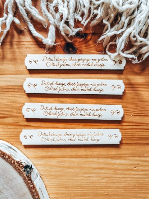 Dotąd dwoje... - TABLICZKA (4szt) 10cm/12cm/14cm (8 wzorów)