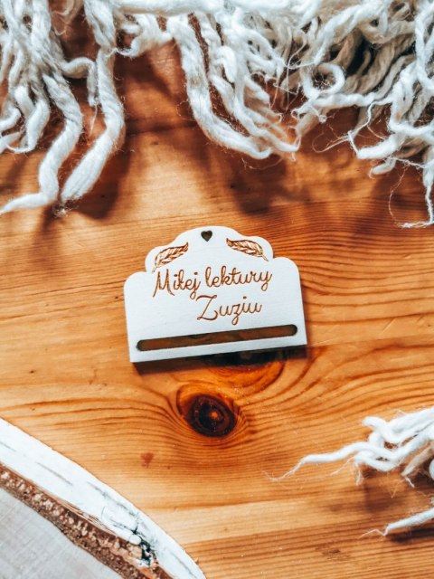 Dowolny tekst (STYL 1) - zakładka ozdobna 5x3,5cm (1szt) - - - (baza do zakładki do książki)