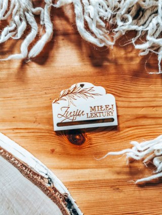 Dowolny tekst (STYL 2) - zakładka ozdobna 5x3,5cm (1szt) - - - (baza do zakładki do książki)