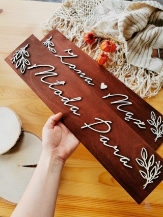 Drewniane tablice rejestracyjne - GAŁĄZKI 01 (WZÓR 20)