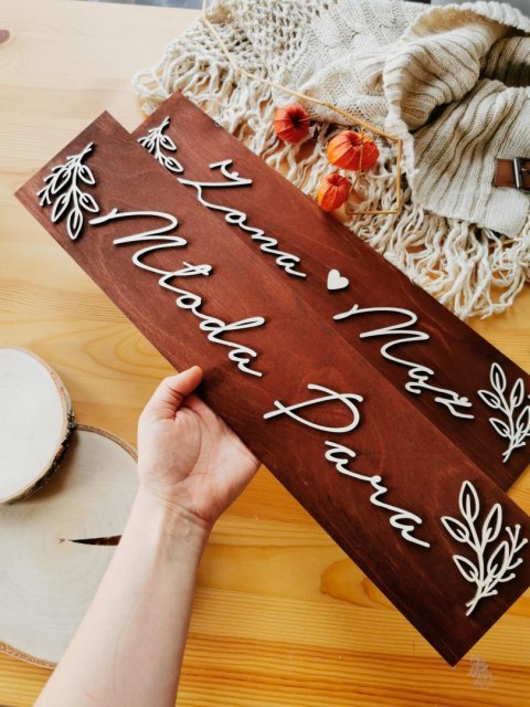 Drewniane tablice rejestracyjne - GAŁĄZKI 01 (WZÓR 20)