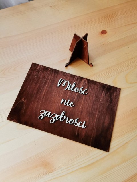 Hymn o Miłości - tabliczka A4 + podstawka - zestaw 6-16szt