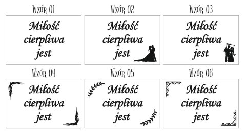 Hymn o Miłości - tabliczka A4 + podstawka - zestaw 6-16szt