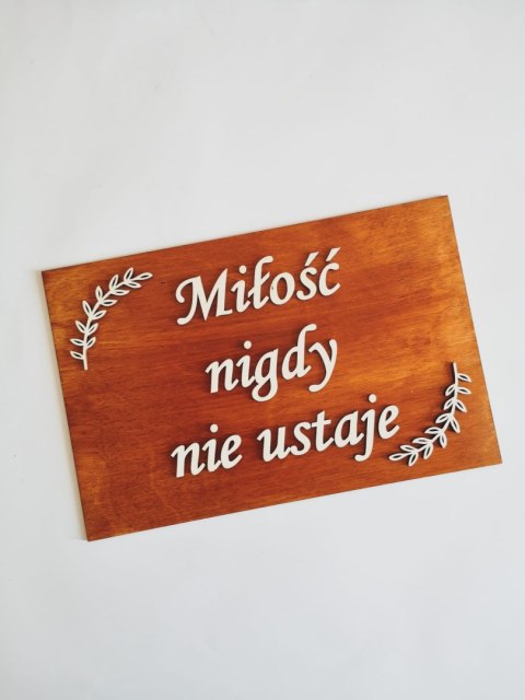 Hymn o Miłości - wzór 05 - tabliczka A4 + podstawka - zestaw 6-16szt