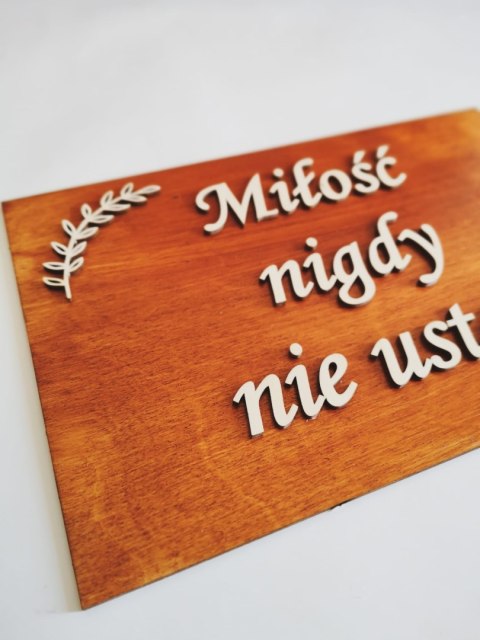 Hymn o Miłości - wzór 05 - tabliczka A4 + podstawka - zestaw 6-16szt