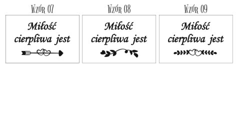 Hymn o Miłości - wzór 05 - tabliczka A4 + podstawka - zestaw 6-16szt
