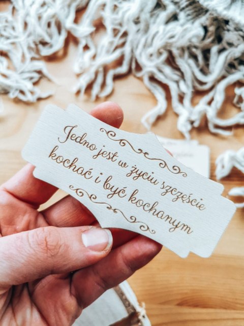 Jedno jest w życiu szczęście... - TABLICZKA (2szt) 10cm/12cm/14cm (8 wzorów)