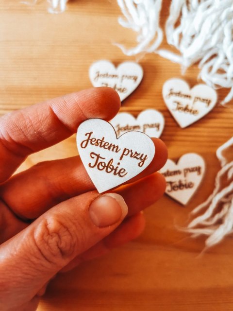 Jestem przy Tobie - SERCE (5szt) 3/4/5cm - - - (serduszka, serduszko, serca)