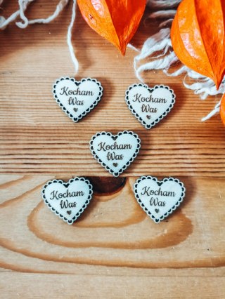 Kocham Was - AŻUROWE serce (5szt) 3/4/5cm - - - (serduszka, serduszko, serca, ażur, Dzień Babci Dziadka Dziadków)