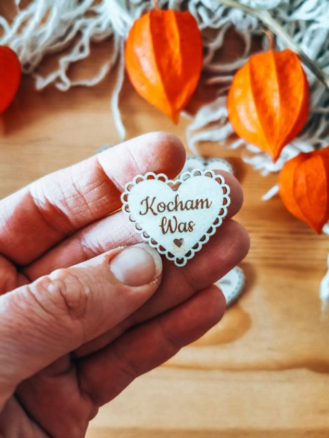 Kocham Was - AŻUROWE serce (5szt) 3/4/5cm - - - (serduszka, serduszko, serca, ażur, Dzień Babci Dziadka Dziadków)